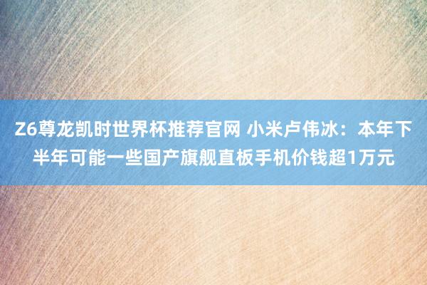 Z6尊龙凯时世界杯推荐官网 小米卢伟冰：本年下半年可能一些国产旗舰直板手机价钱超1万元