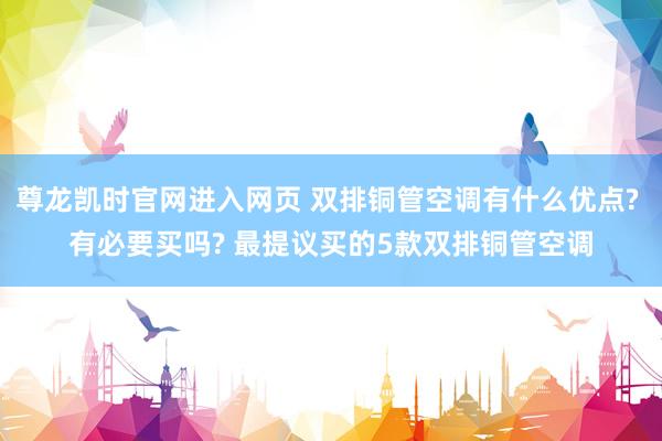 尊龙凯时官网进入网页 双排铜管空调有什么优点? 有必要买吗? 最提议买的5款双排铜管空调