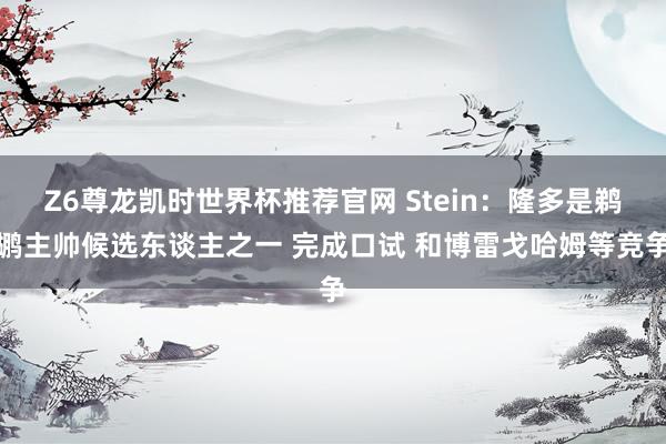 Z6尊龙凯时世界杯推荐官网 Stein：隆多是鹈鹕主帅候选东谈主之一 完成口试 和博雷戈哈姆等竞争