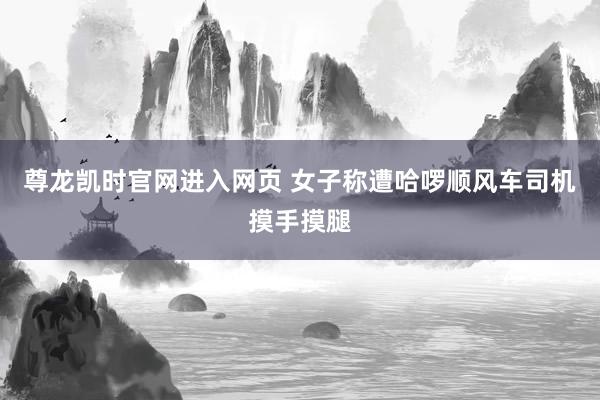 尊龙凯时官网进入网页 女子称遭哈啰顺风车司机摸手摸腿