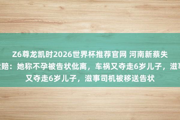 Z6尊龙凯时2026世界杯推荐官网 河南新蔡失独姆妈的240万索赔：她称不孕被告状仳离，车祸又夺走6岁儿子，滋事司机被移送告状