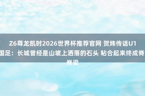 Z6尊龙凯时2026世界杯推荐官网 贺炜传话U17国足：长城曾经是山坡上洒落的石头 粘合起来终成脊梁