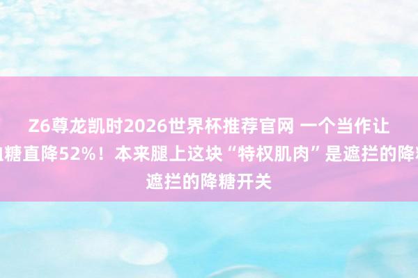 Z6尊龙凯时2026世界杯推荐官网 一个当作让餐后血糖直降52%！本来腿上这块“特权肌肉”是遮拦的降糖开关