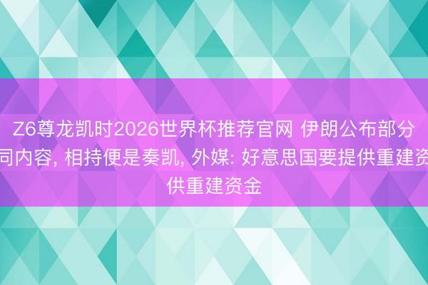 Z6尊龙凯时2026世界杯推荐官网 伊朗公布部分合同内容， 相持便是奏凯， 外媒: 好意思国要提供重建资金