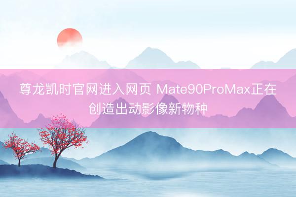 尊龙凯时官网进入网页 Mate90ProMax正在创造出动影像新物种