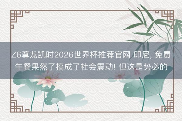 Z6尊龙凯时2026世界杯推荐官网 印尼， 免费午餐果然了搞成了社会震动! 但这是势必的